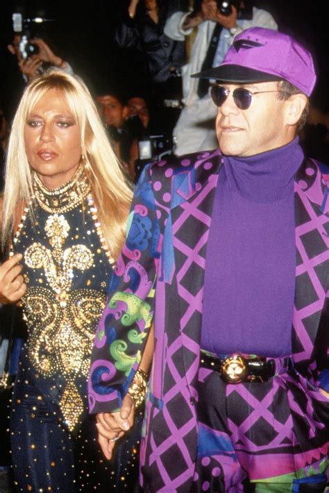 versace eleton john|donatella versace vogue.